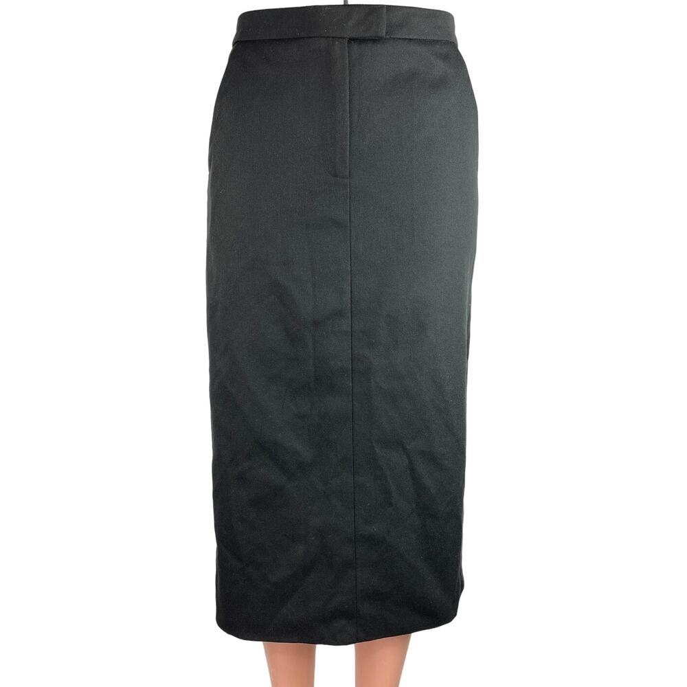 Oak + Fort Women's Black Business Career Calf Length Pencil Straight Skirt Sz S